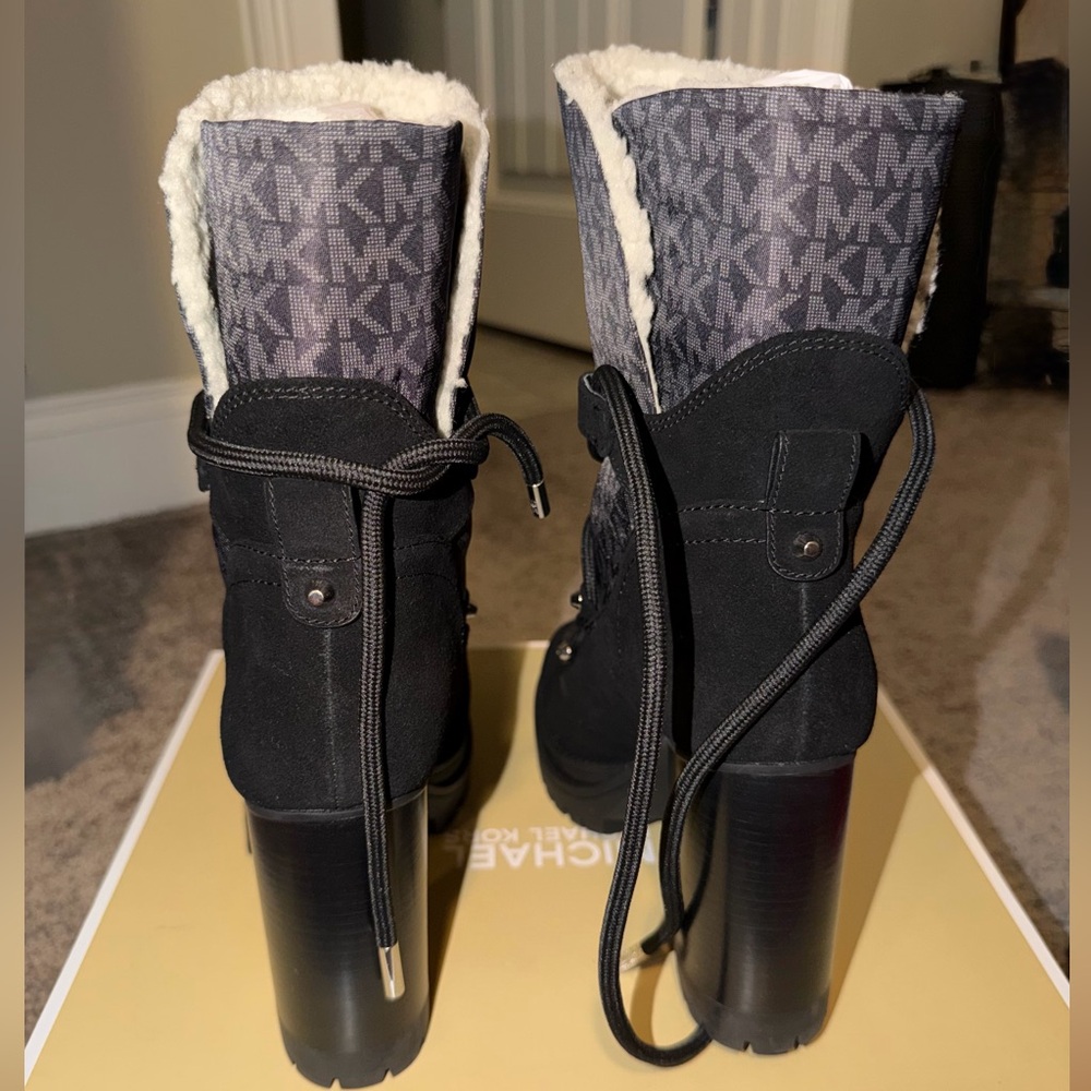 Michael Kors Culver Mixed-Media Platform Boot - Picture 5 of 11